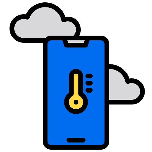 Weather mobile phone forecast smartphone icon Weather mobile phone forecast smartphone icon