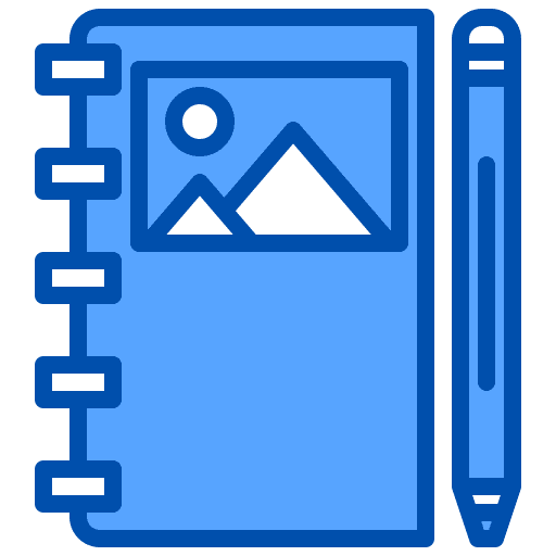 Write draw notebook art and design icon Write draw notebook art and design icon