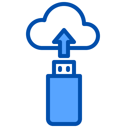 Usb drive storage cloud computing data storage icon Usb drive storage cloud computing data storage icon