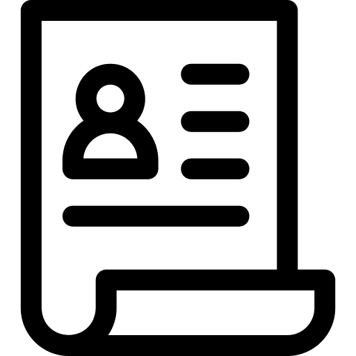 Cv user profile biography icon