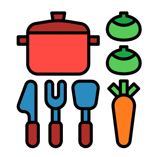 Kitchen set kitchen set kid and baby toy icon
