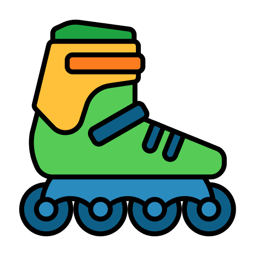 Rollerblade activities skate shoes roller skates icon