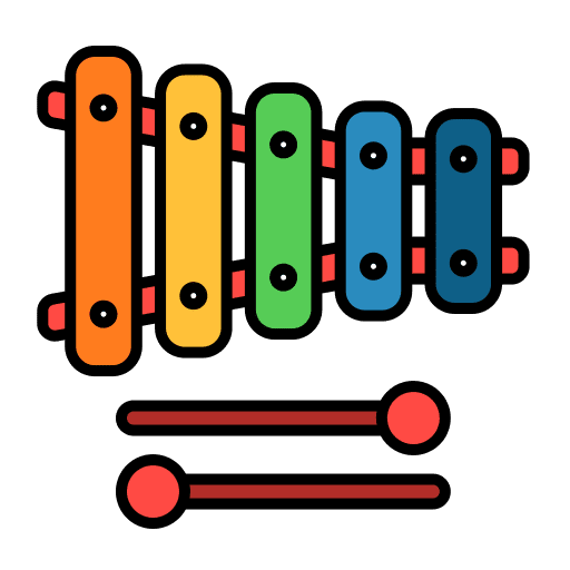 Xylophone melody music musical instrument icon