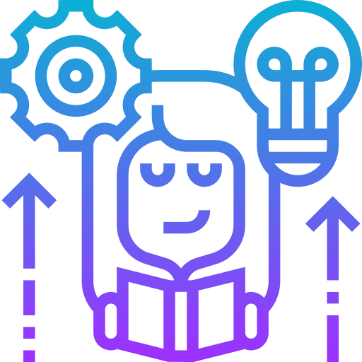 Cognitive self improvement education learn icon
