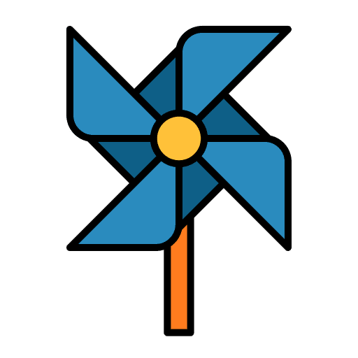 Pinwheel toy windmill pinwheel children icon Pinwheel toy windmill pinwheel children icon
