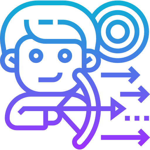 Purpose objective marketing purpose icon