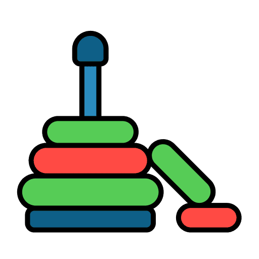Pyramid play stacking toy icon Pyramid play stacking toy icon