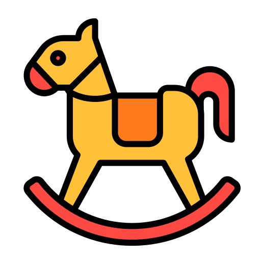 Rocking horse baby toy kid and baby rocking horse icon Rocking horse baby toy kid and baby rocking horse icon