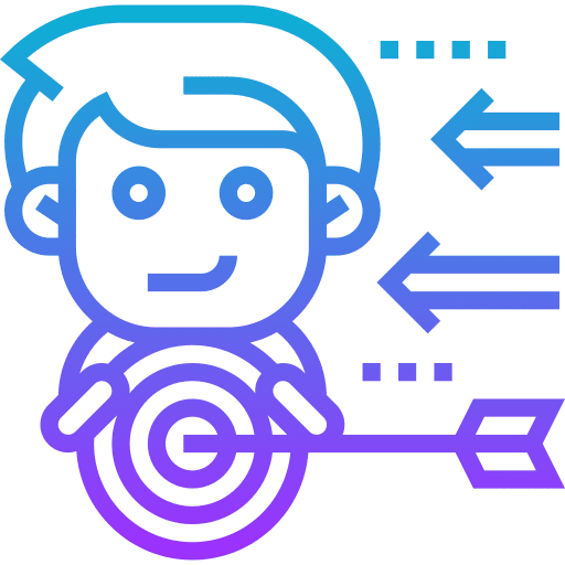 Targeting business targeting mission icon Targeting business targeting mission icon