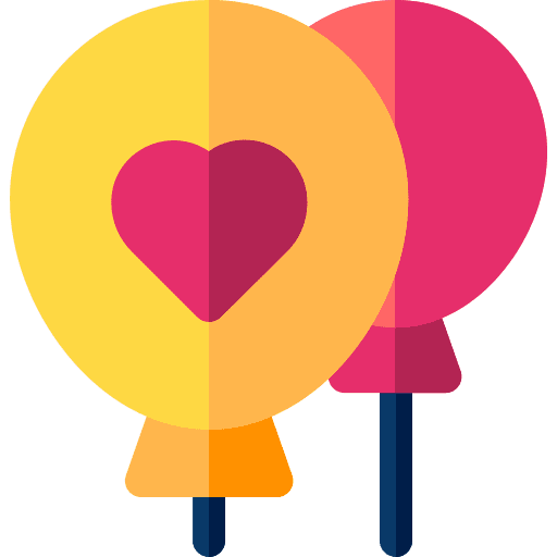 Balloon birthday and party celebration love icon Balloon birthday and party celebration love icon