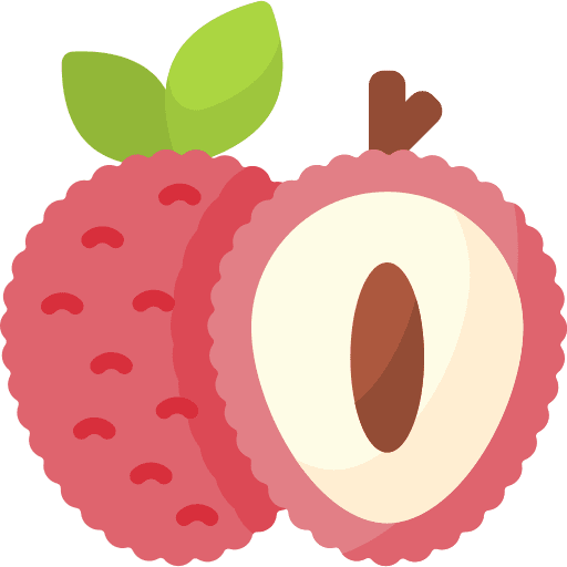 Lychee lychee vegan diet icon