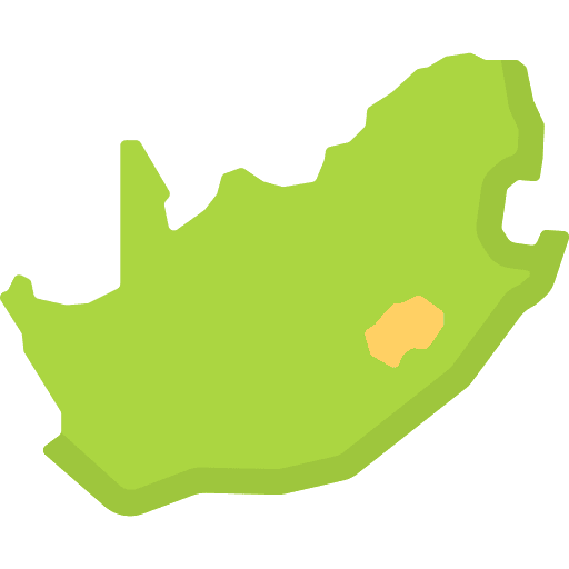 South africa frontiers map maps and location icon