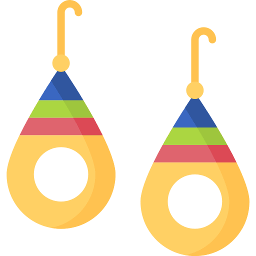 Earrings stylish earring africa icon Earrings stylish earring africa icon