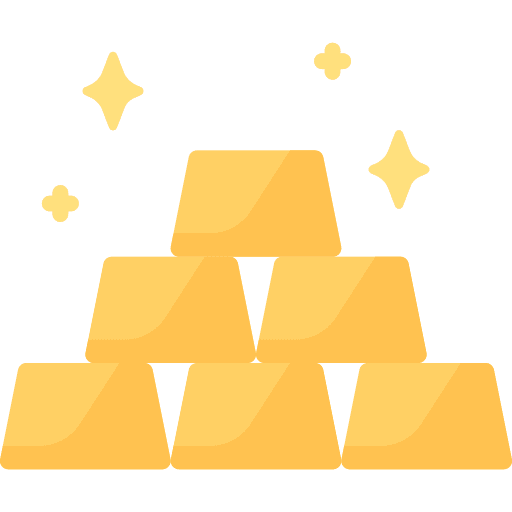 Gold ingots gold bar business and finance rich icon Gold ingots gold bar business and finance rich icon