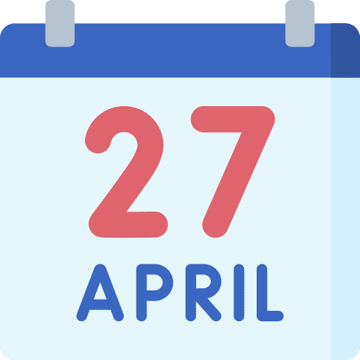 Independence day schedule april 27 icon Independence day schedule april 27 icon