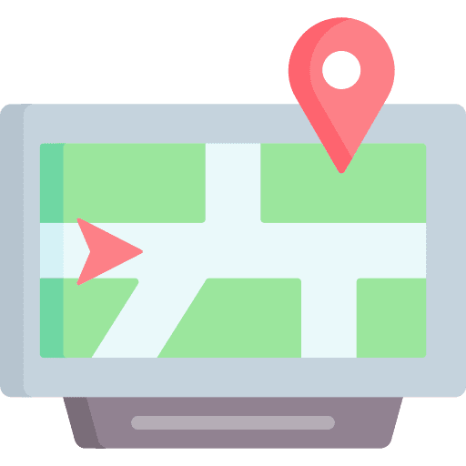 Gps direction map navigator icon