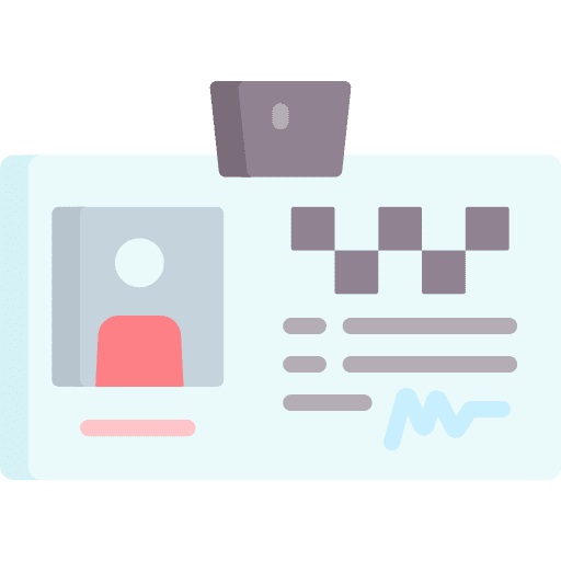 Driver license professions and jobs miscellaneous identification icon Driver license professions and jobs miscellaneous identification icon