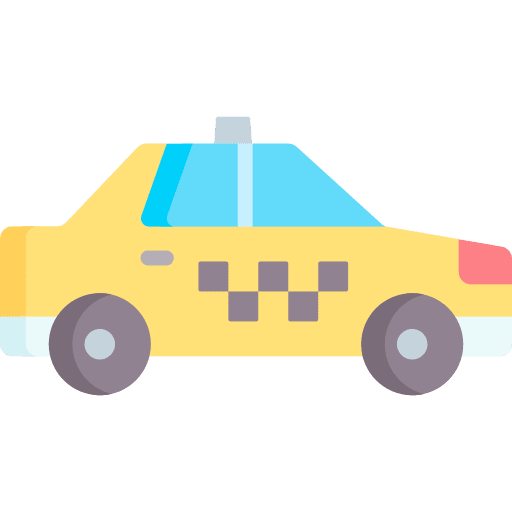 Taxi vehicle automobile public transport icon