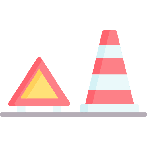 Traffic signal road block road barrier cone icon Traffic signal road block road barrier cone icon