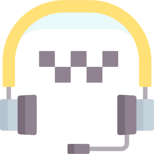 Taxi headphones electronics service icon Taxi headphones electronics service icon