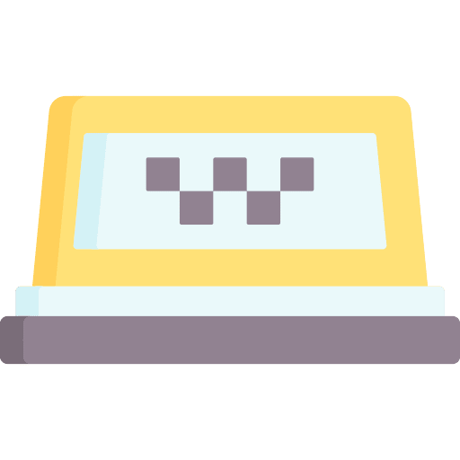 Taxi transportation sign signal icon Taxi transportation sign signal icon