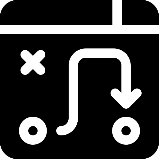Strategic plan content web design browser icon