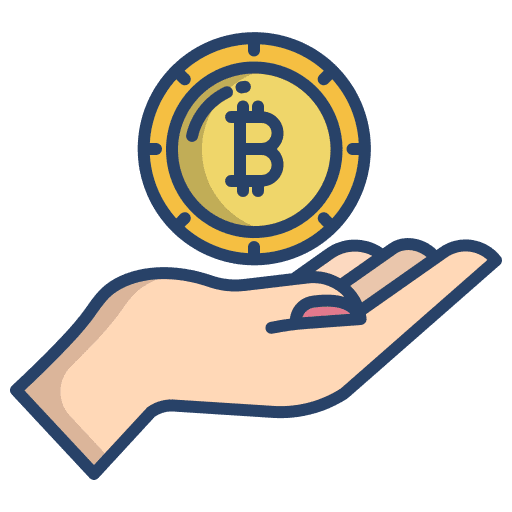 Bitcoin business and finance pay allowance icon