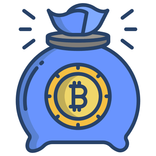 Bag money bag bank bitcoin icon