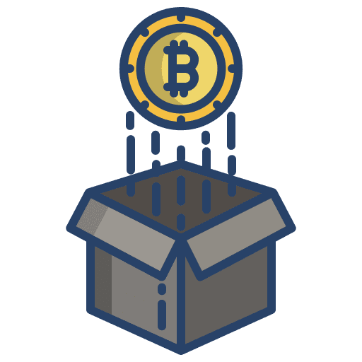 Bitcoin box digital currency bitcoin storage icon