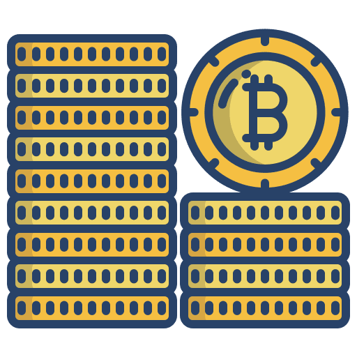 Bitcoin coin business and finance cryptocurrency icon