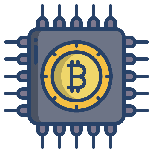Cpu money bitcoin business and finance icon