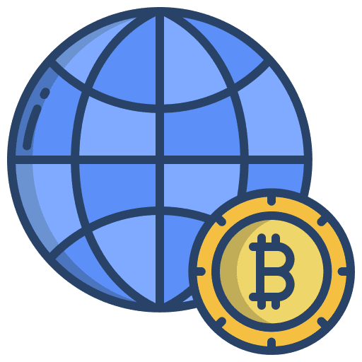 Globe digital currency digital money worldwide icon