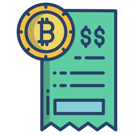 Invoice invoice digital money bitcoin icon