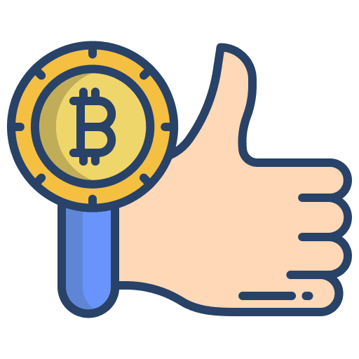 Like thumbs up money bitcoin icon