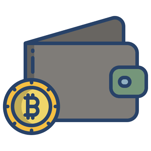Wallet bitcoin wallet purse cryptocurrency icon