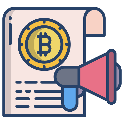 Announcement promotion business and finance document icon