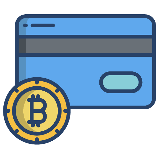 Card business and finance digital money bitcoin icon