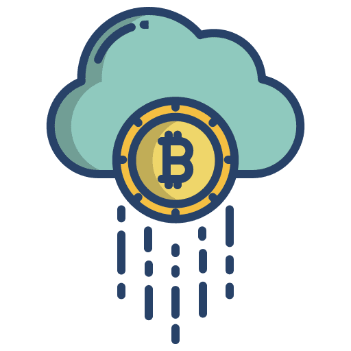 Cloud digital currency computing cryptocurrency icon