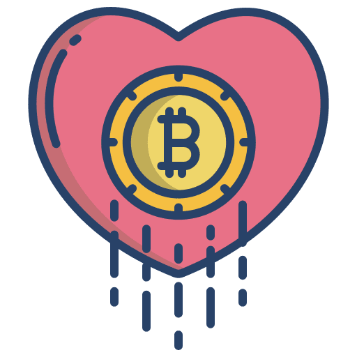 Heart currency heart business and finance icon