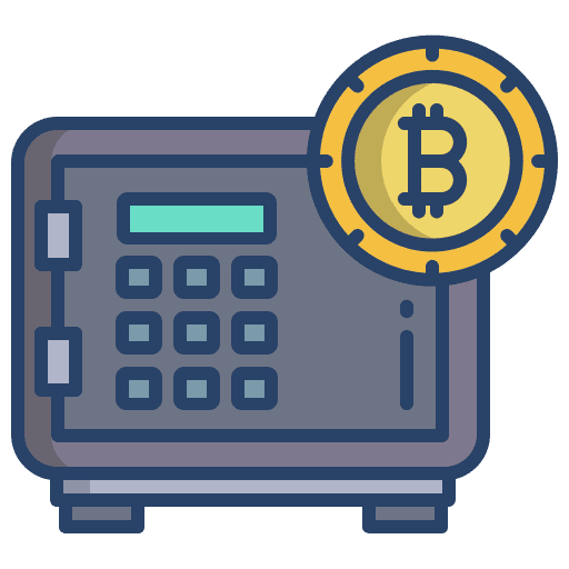 Locker cryptocurrency bank locker icon