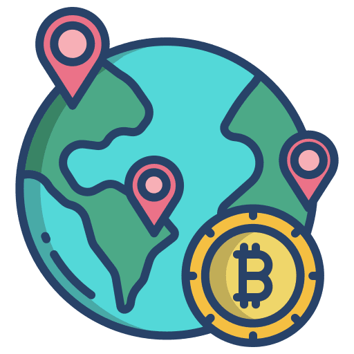 Map map cryptocurrency map location icon