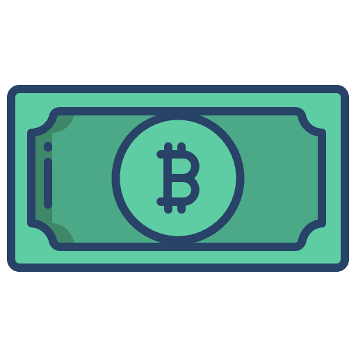 Bitcoin bill bills commerce and shopping icon