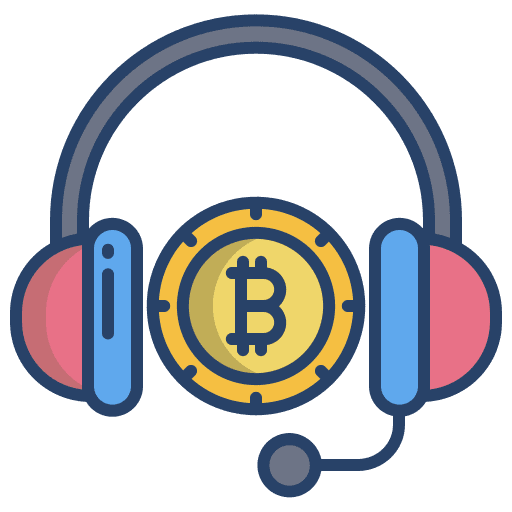 Support bitcoin headphone finance icon
