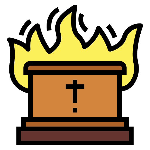Cremation cremation funeral fire icon