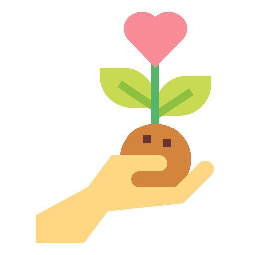 Ecological miscellaneous heart hand icon Ecological miscellaneous heart hand icon