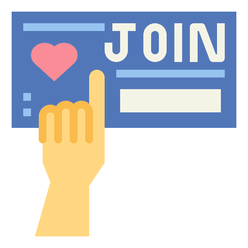 Join heart join charity icon Join heart join charity icon