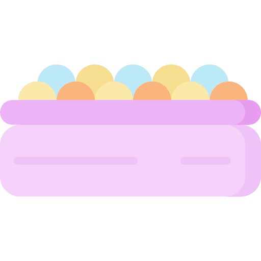 Ball pool kid and baby kindergarten playground icon