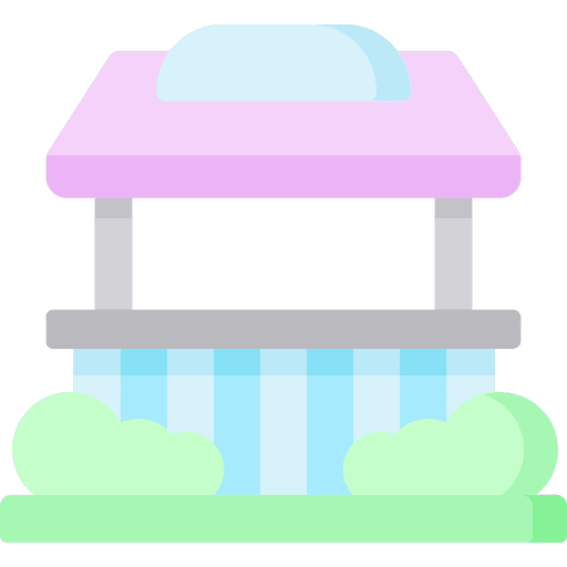 Kiosk stand buildings playground icon Kiosk stand buildings playground icon