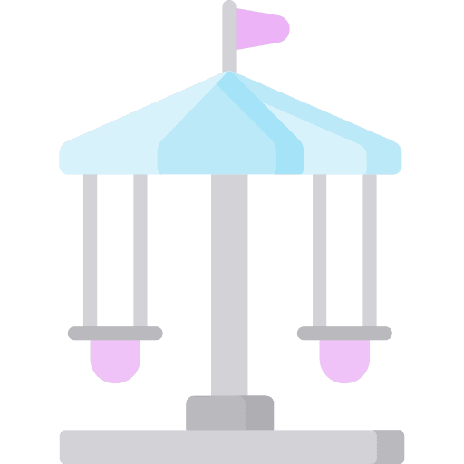 Carousel fun playground entertainment icon Carousel fun playground entertainment icon