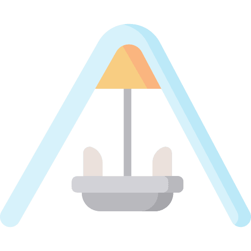 Swing kid and baby play park icon Swing kid and baby play park icon